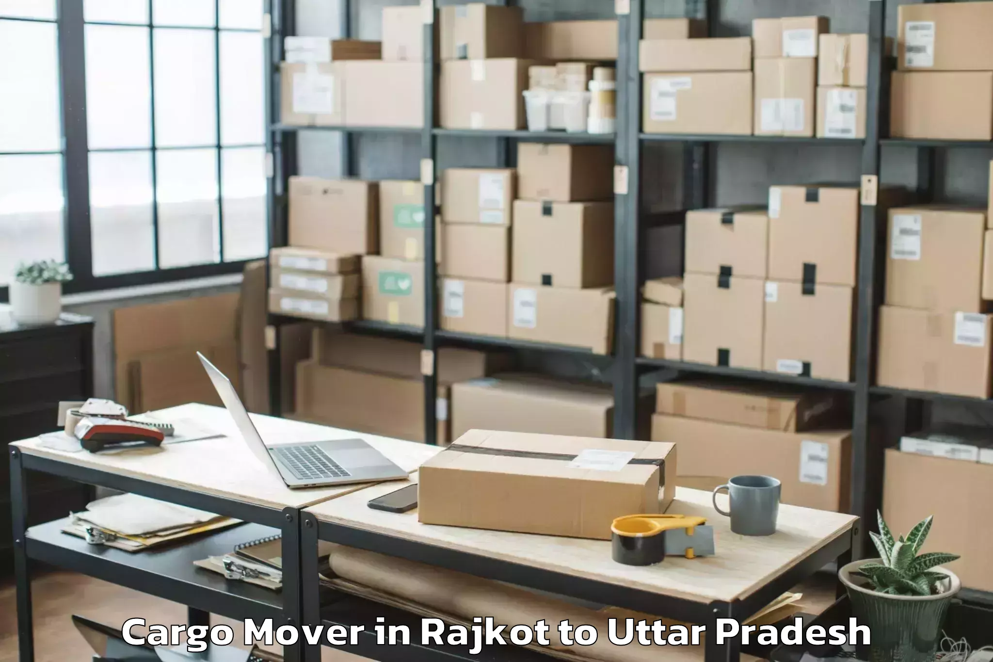 Reliable Rajkot to Gyanpur Cargo Mover